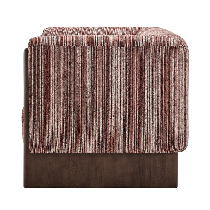 Daxon Chenille Accent Arm Chair - Stria Auburn - view 6