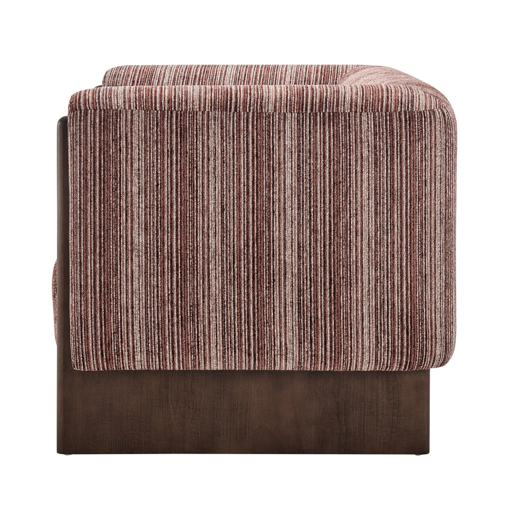 Daxon Chenille Accent Arm Chair - Stria Auburn - view 6