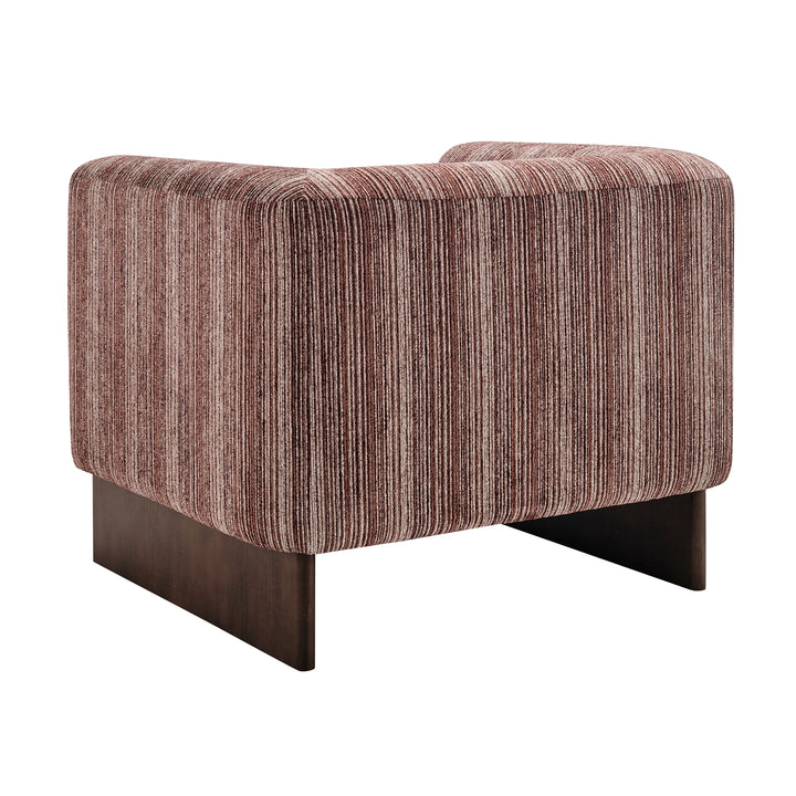 Daxon Chenille Accent Arm Chair - Stria Auburn - view 8