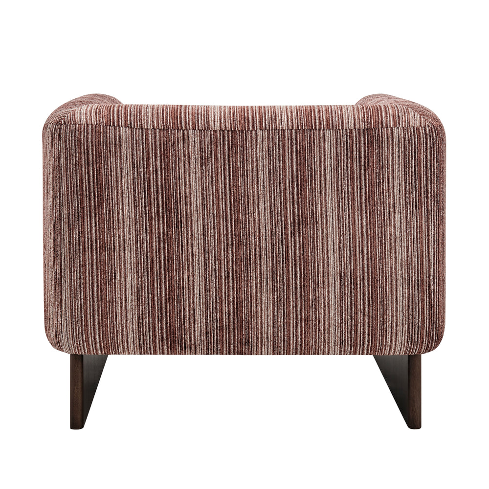 Daxon Chenille Accent Arm Chair - Stria Auburn - view 7