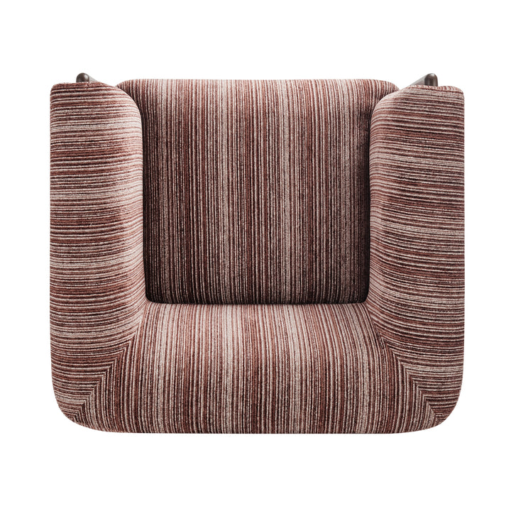 Daxon Chenille Accent Arm Chair - Stria Auburn - view 9