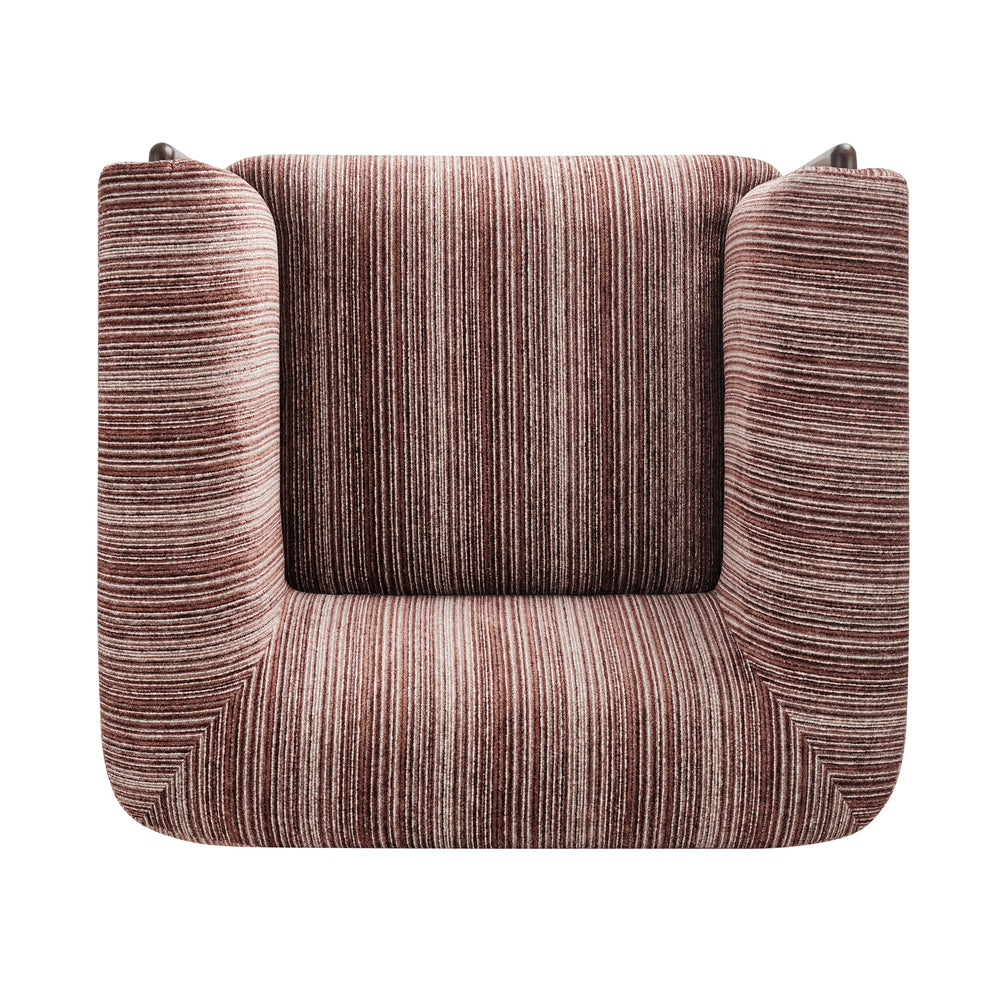 Daxon Chenille Accent Arm Chair - Stria Auburn - view 9