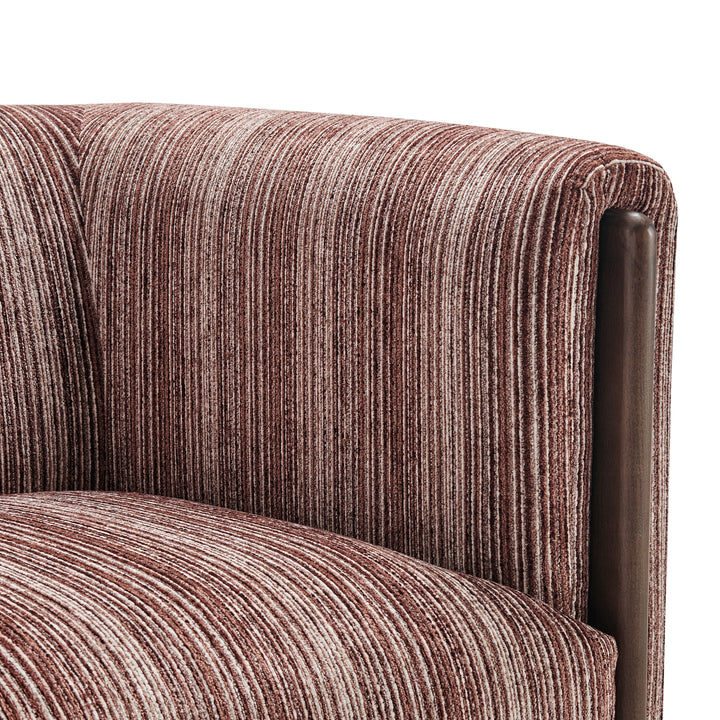 Daxon Chenille Accent Arm Chair - Stria Auburn - view 10