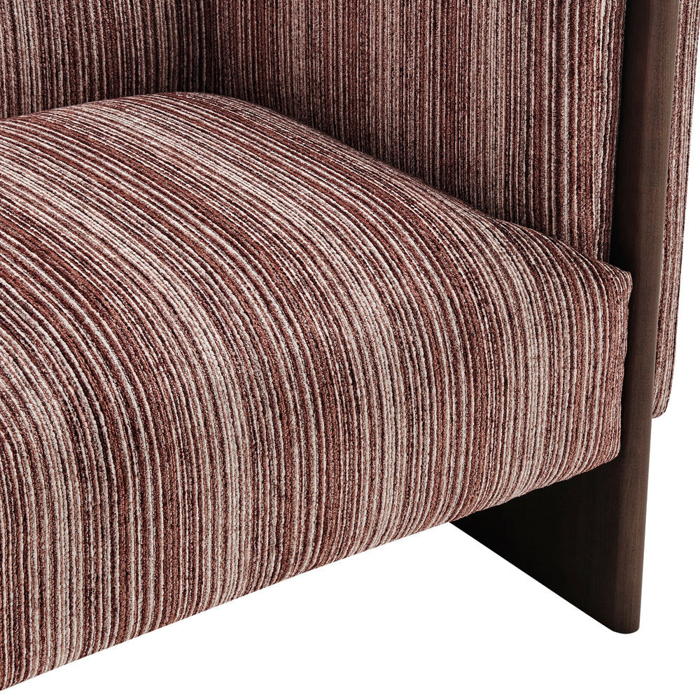 Daxon Chenille Accent Arm Chair - Stria Auburn - view 11