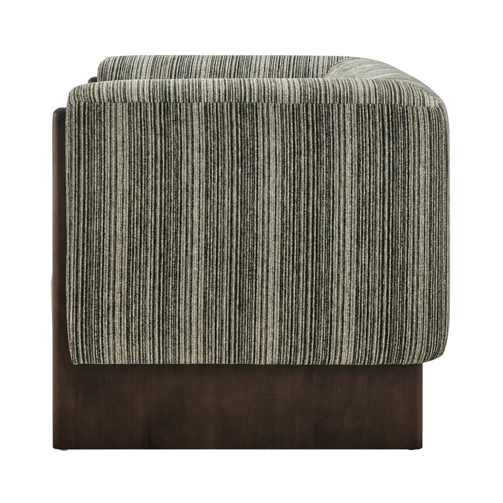 Daxon Chenille Accent Arm Chair - Stria Olive - view 6