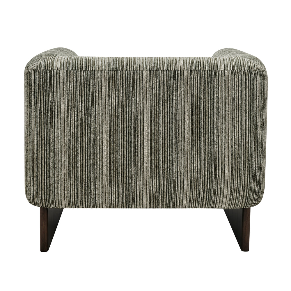 Daxon Chenille Accent Arm Chair - Stria Olive - view 7
