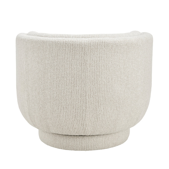 Veloura Fabric Swivel Accent Arm Chair - Mila Ivory - view 6