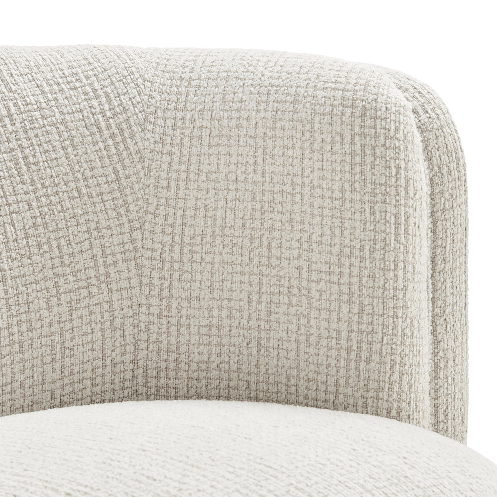 Veloura Fabric Swivel Accent Arm Chair - Mila Ivory - view 9