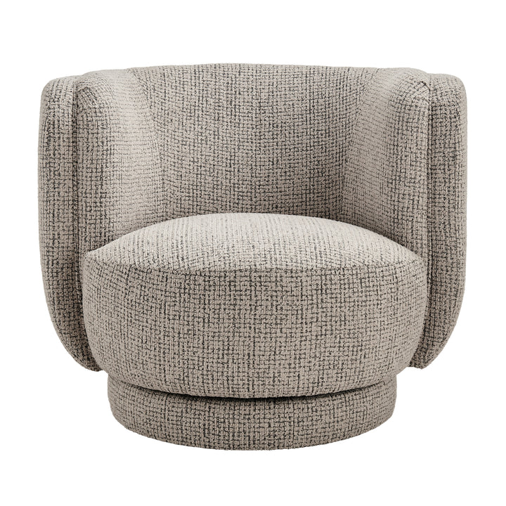Veloura Fabric Swivel Accent Arm Chair - Mila Taupe - view 4