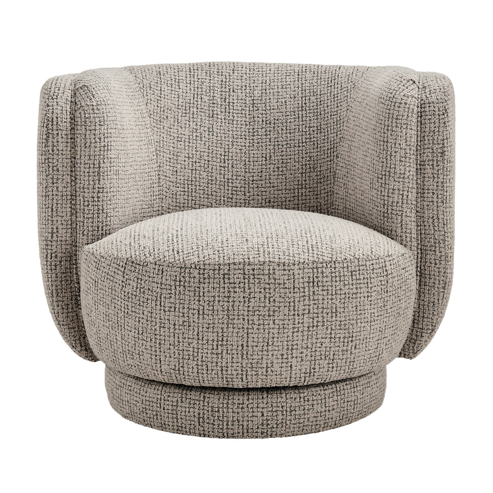 Veloura Fabric Swivel Accent Arm Chair - Mila Taupe - view 4