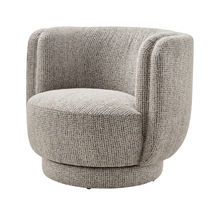 Veloura Fabric Swivel Accent Arm Chair - Mila Taupe