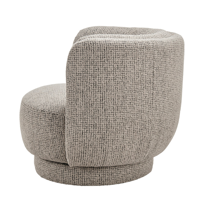 Veloura Fabric Swivel Accent Arm Chair - Mila Taupe - view 5