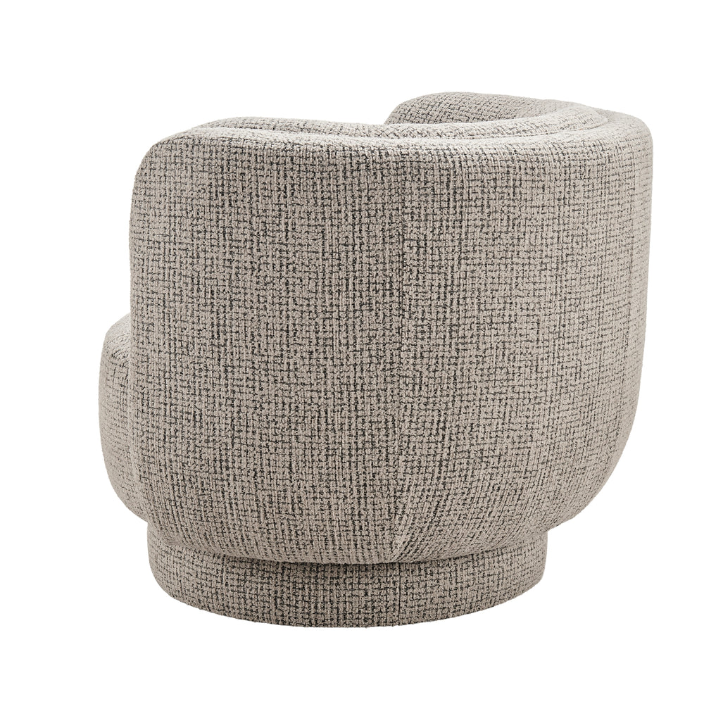 Veloura Fabric Swivel Accent Arm Chair - Mila Taupe - view 7
