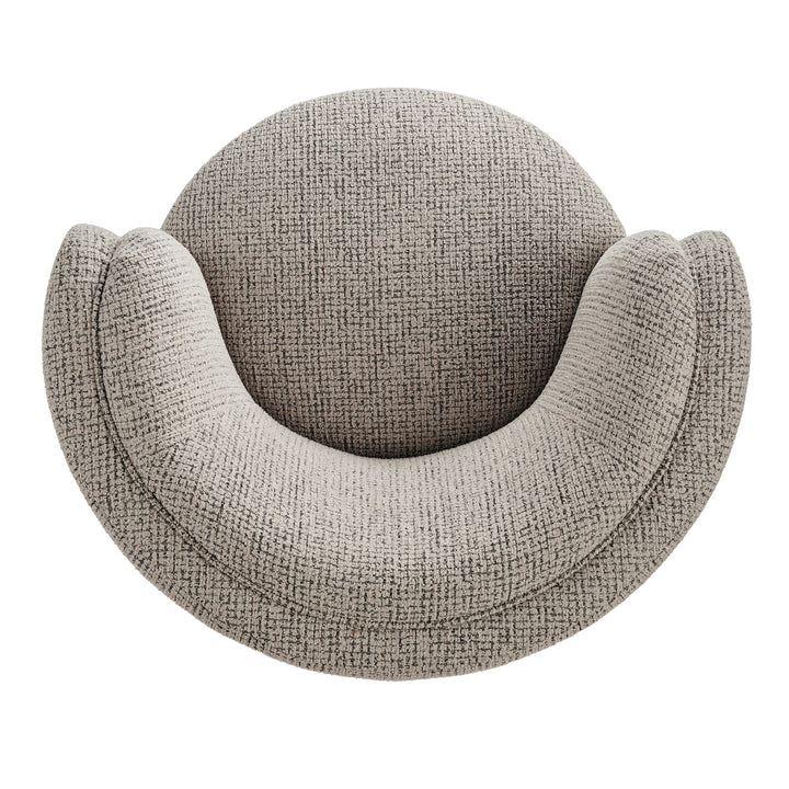 Veloura Fabric Swivel Accent Arm Chair - Mila Taupe - view 8