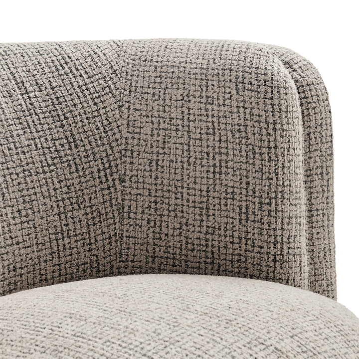 Veloura Fabric Swivel Accent Arm Chair - Mila Taupe - view 9