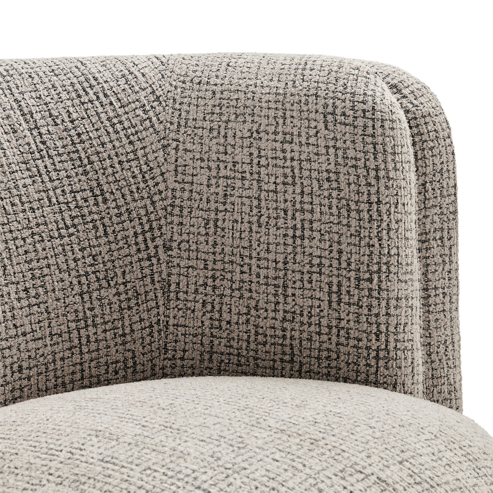 Veloura Fabric Swivel Accent Arm Chair - Mila Taupe - view 9