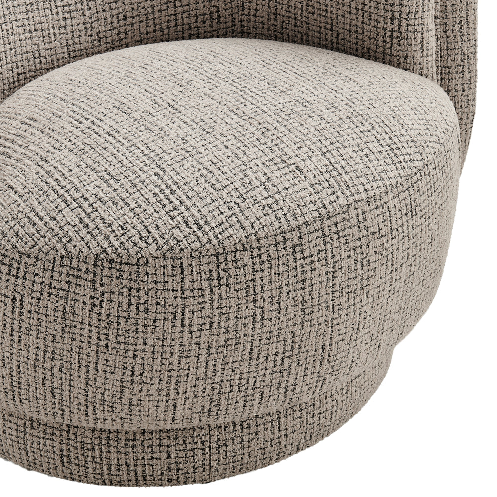 Veloura Fabric Swivel Accent Arm Chair - Mila Taupe - view 10