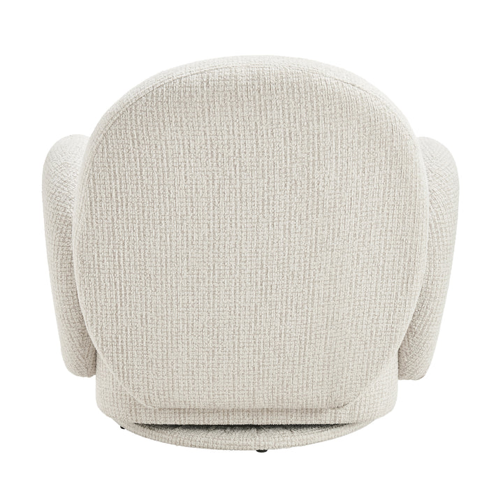 Zoya Fabric Swivel Accent Arm Chair - Mila Ivory - view 6