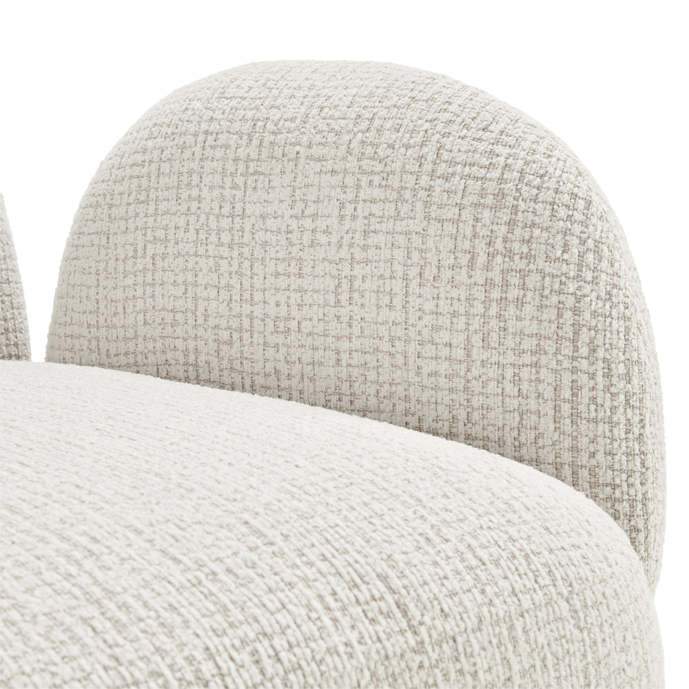 Zoya Fabric Swivel Accent Arm Chair - Mila Ivory - view 9