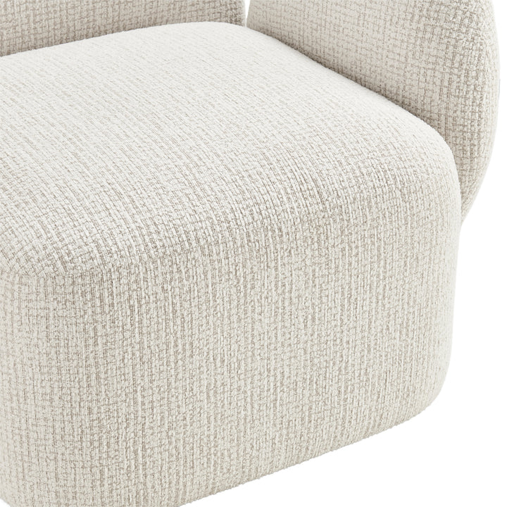 Zoya Fabric Swivel Accent Arm Chair - Mila Ivory - view 10
