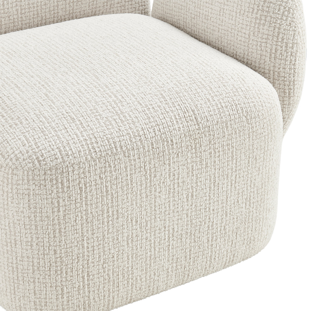 Zoya Fabric Swivel Accent Arm Chair - Mila Ivory - view 10