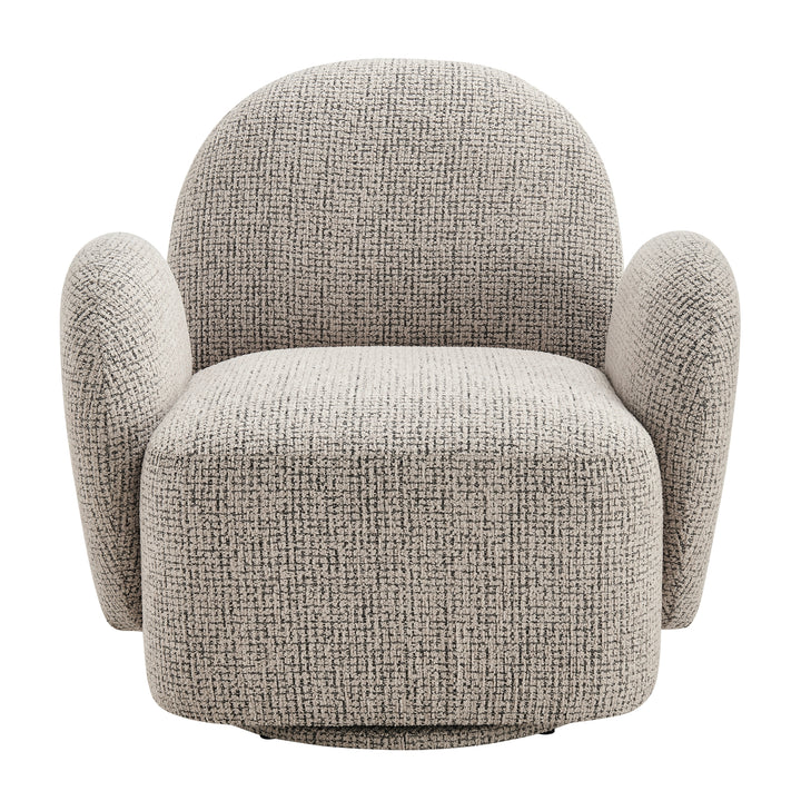 Zoya Fabric Swivel Accent Arm Chair - Mila Taupe - view 4