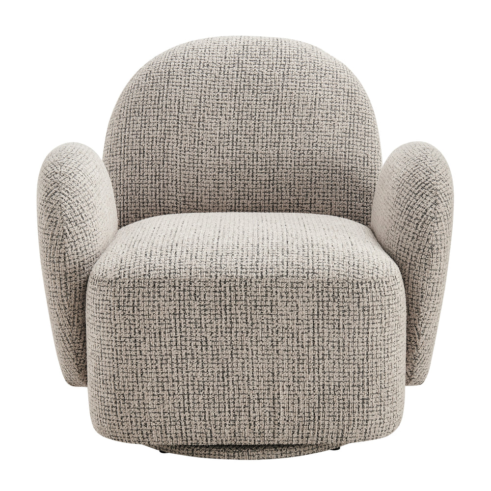 Zoya Fabric Swivel Accent Arm Chair - Mila Taupe - view 4