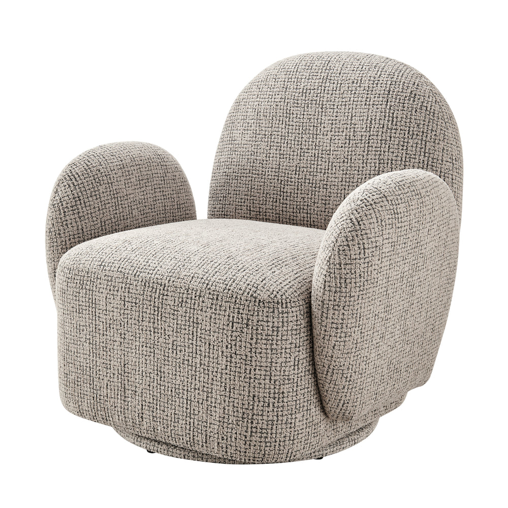 Zoya Fabric Swivel Accent Arm Chair - Mila Taupe