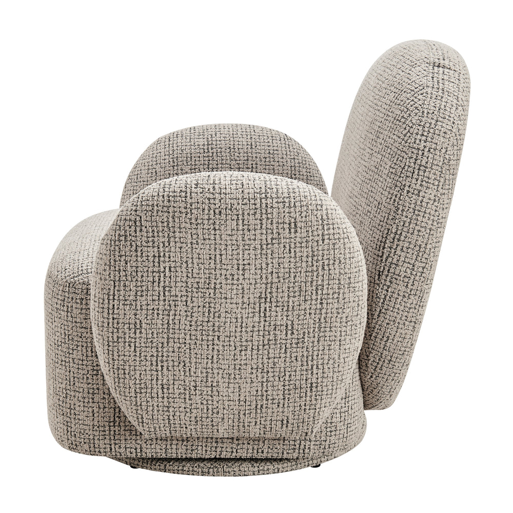 Zoya Fabric Swivel Accent Arm Chair - Mila Taupe - view 5