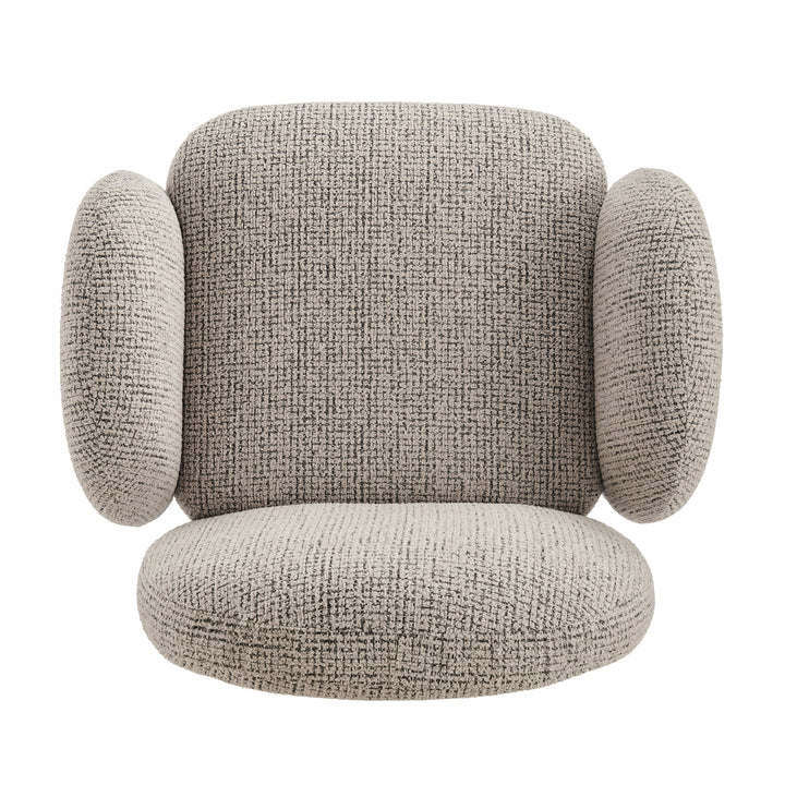 Zoya Fabric Swivel Accent Arm Chair - Mila Taupe - view 8
