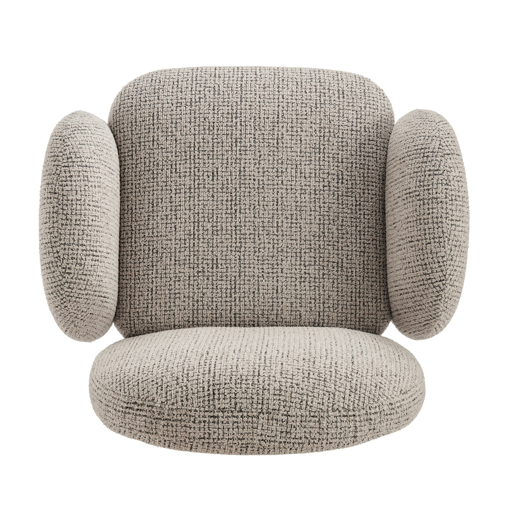 Zoya Fabric Swivel Accent Arm Chair - Mila Taupe - view 8
