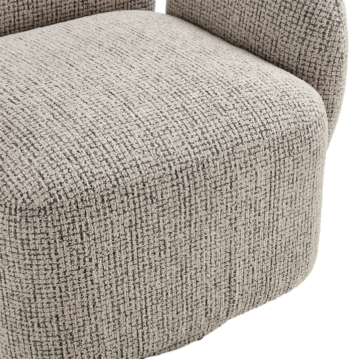 Zoya Fabric Swivel Accent Arm Chair - Mila Taupe - view 10