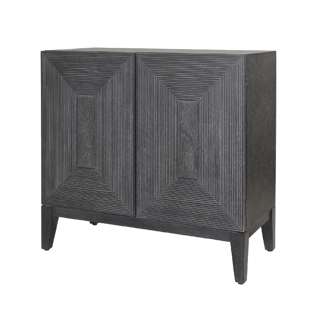 Covey Cabinet 2 Doors - Brushstroke Black