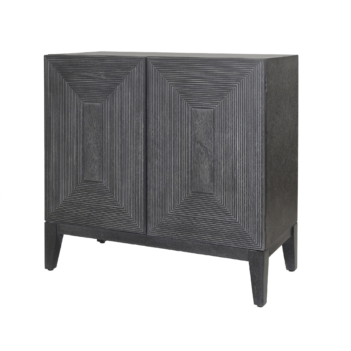 Covey Cabinet 2 Doors - Brushstroke Black