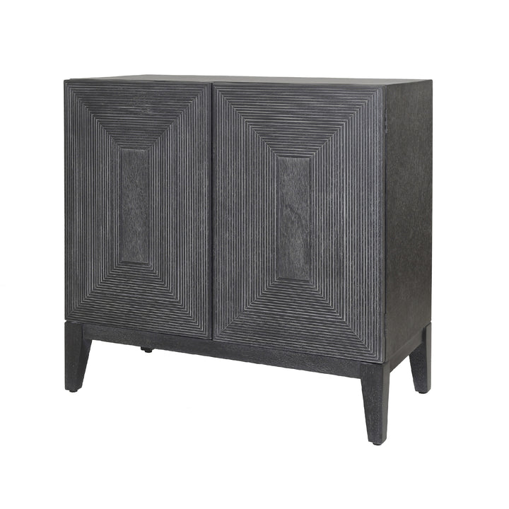 Covey Cabinet 2 Doors - Brushstroke Black