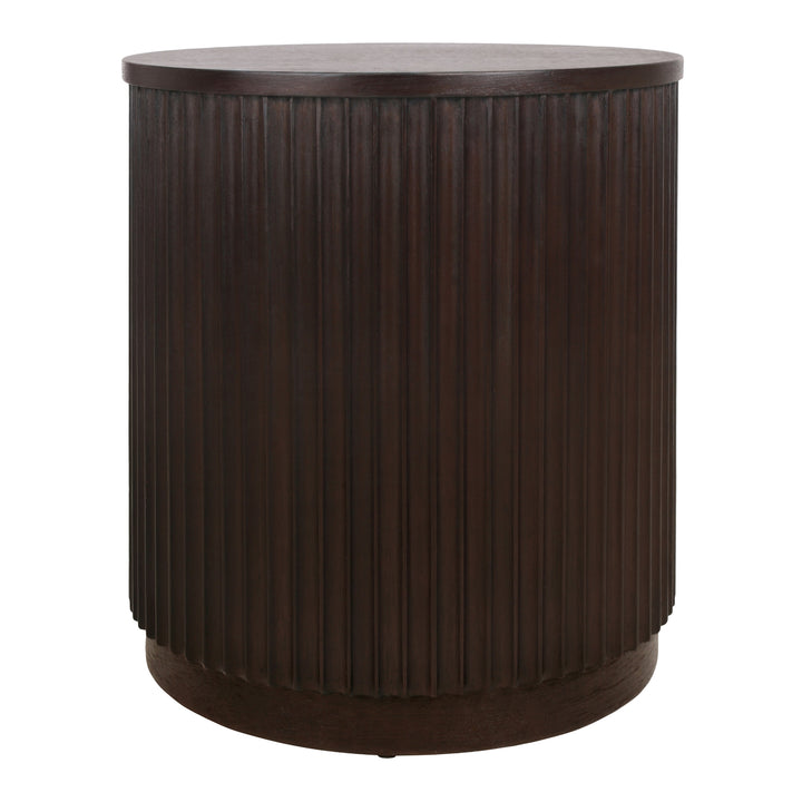 Truro Round Nightstand/Side Table - Dark Brown - view 6