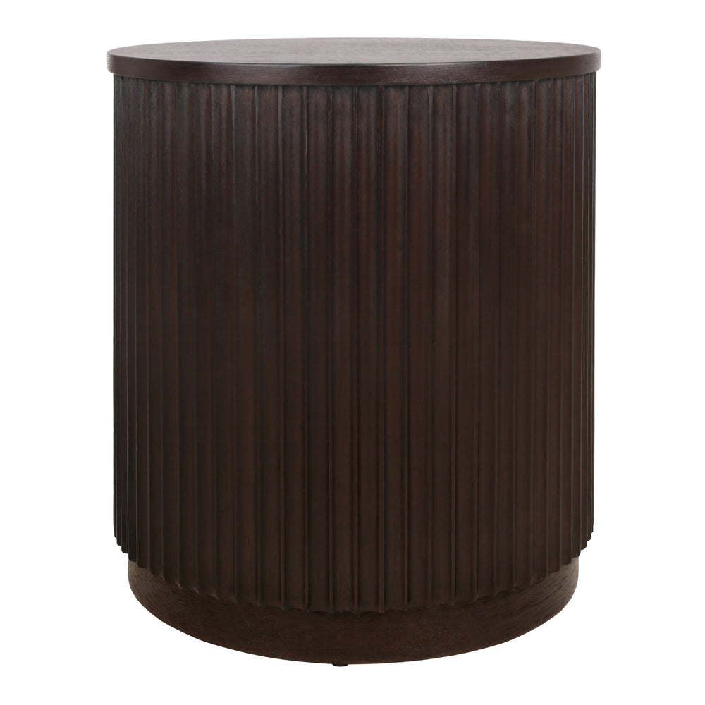 Truro Round Nightstand/Side Table - Dark Brown - view 6