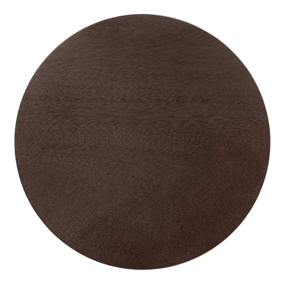 Truro Round Nightstand/Side Table - Dark Brown - view 7