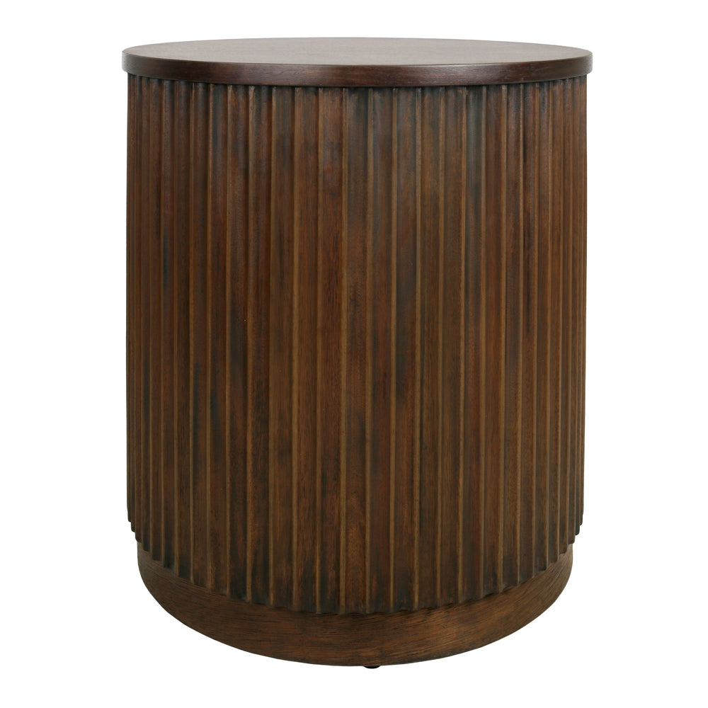 Truro Round Nightstand/Side Table - Rustic Walnut - view 6