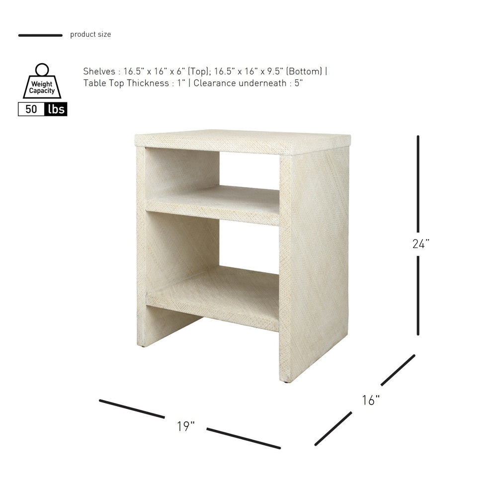 Layne Nightstand/Side Table - Whitewash - view 2