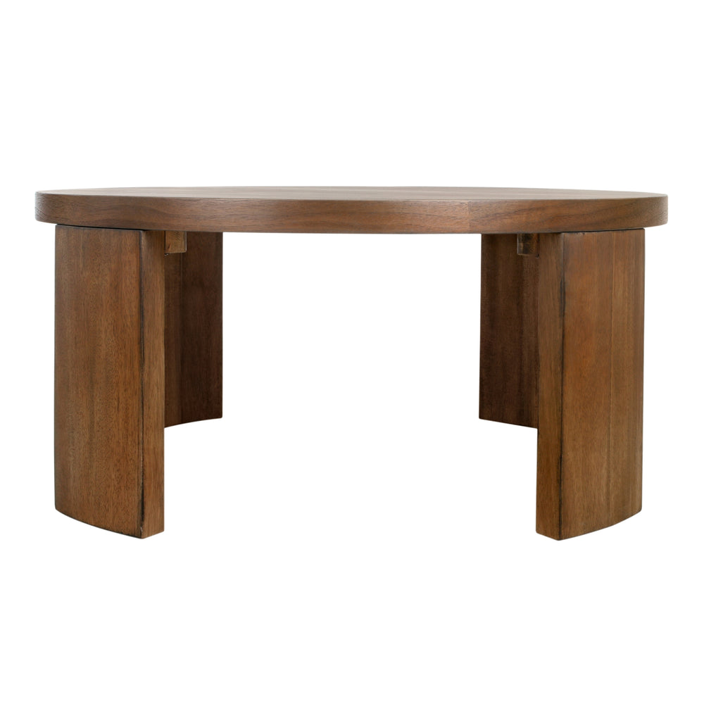 Londyn Round Coffee Table - Rustic Walnut