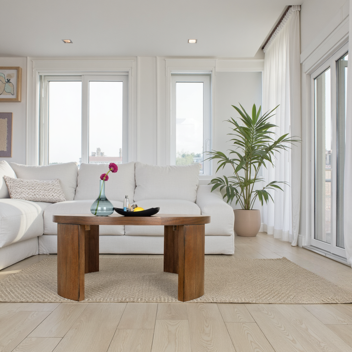 Londyn Round Coffee Table - Rustic Walnut - view 3