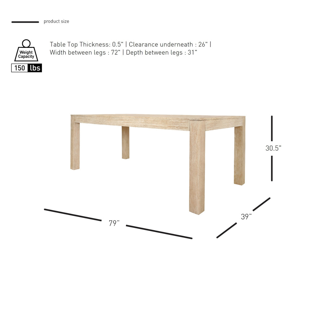 Covington 79" Dining Table - Brushed Natural - view 2