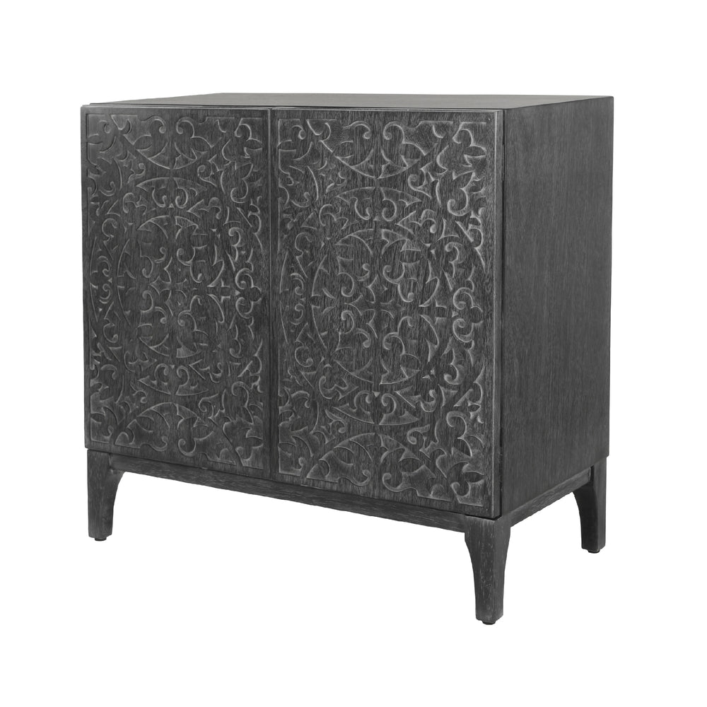 Margie Cabinet 2 Doors - Brushstroke Black