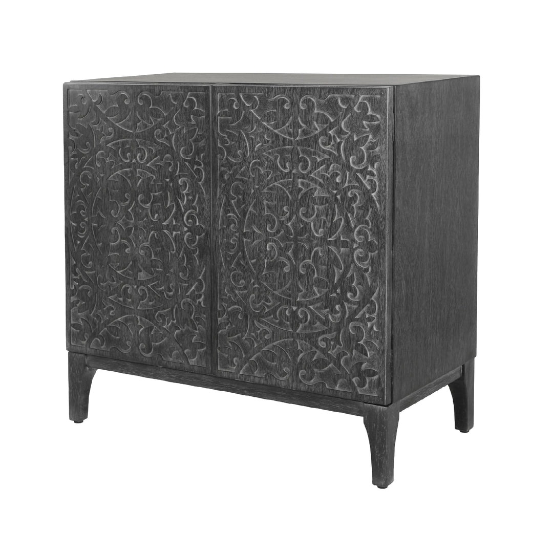 Margie Cabinet 2 Doors - Brushstroke Black