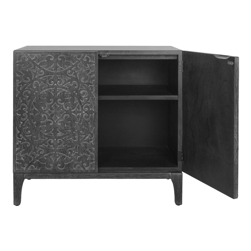 Margie Cabinet 2 Doors - Brushstroke Black - view 11