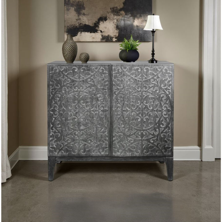 Margie Cabinet 2 Doors - Brushstroke Black - view 3