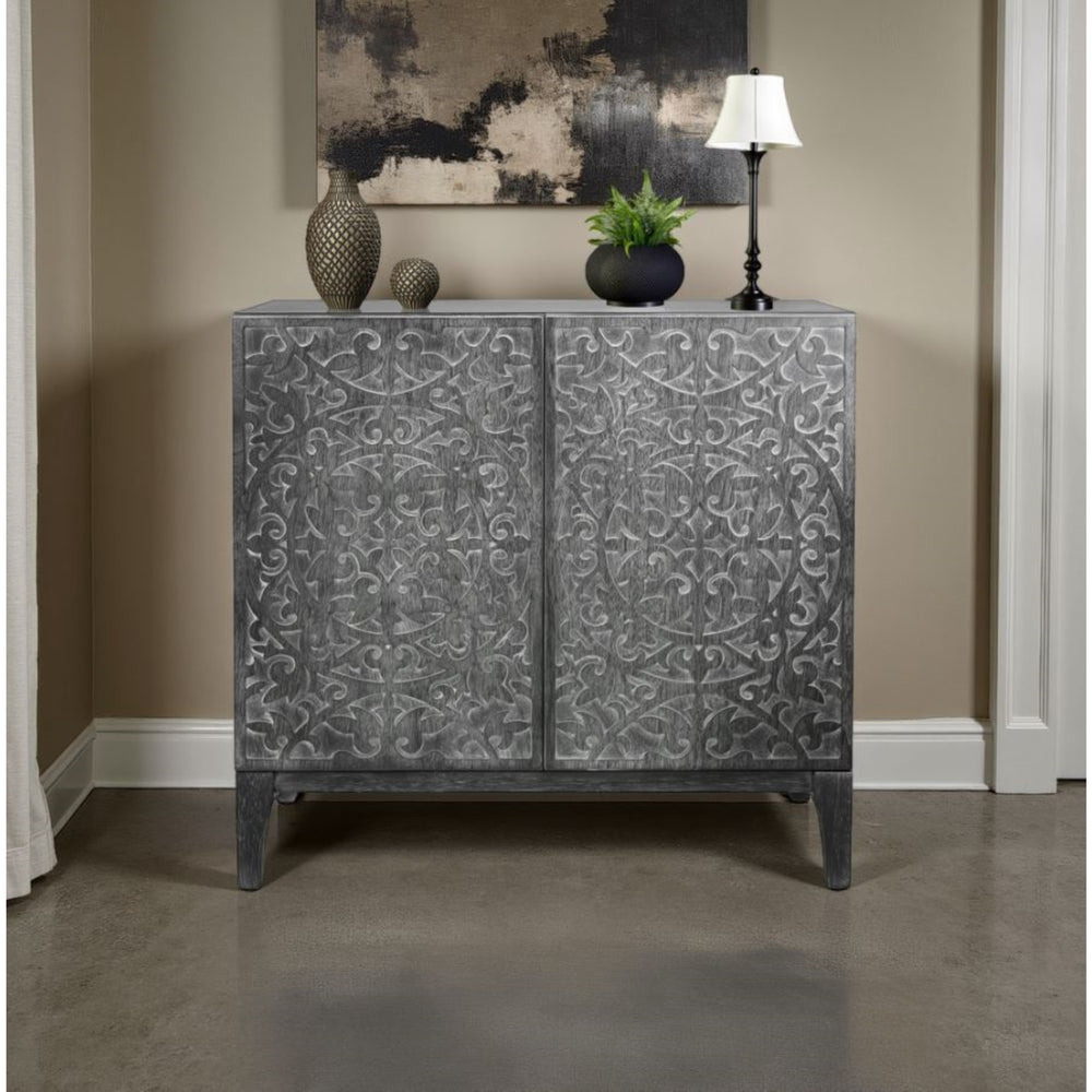 Margie Cabinet 2 Doors - Brushstroke Black - view 3