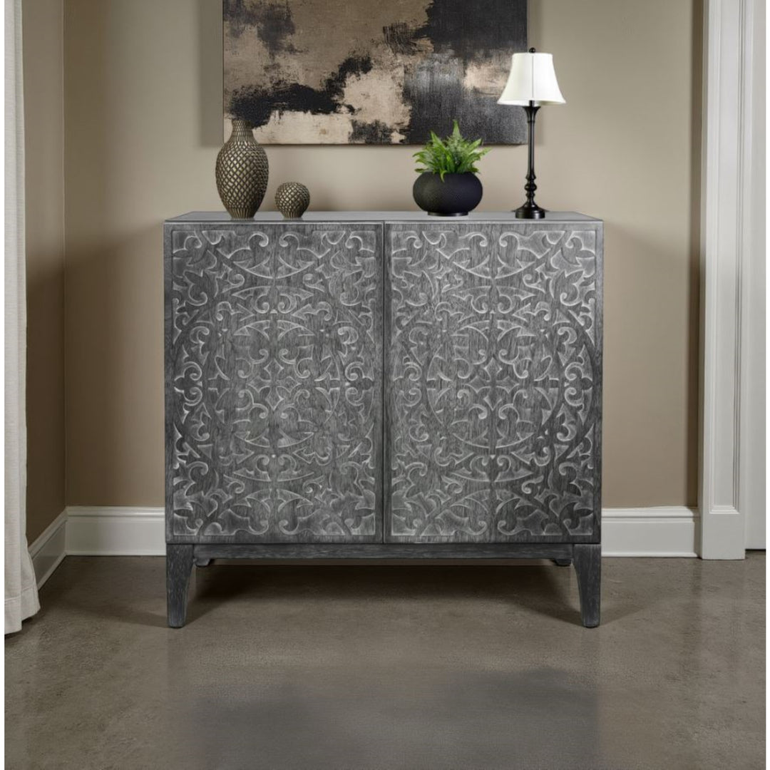 Margie Cabinet 2 Doors - Brushstroke Black - view 3