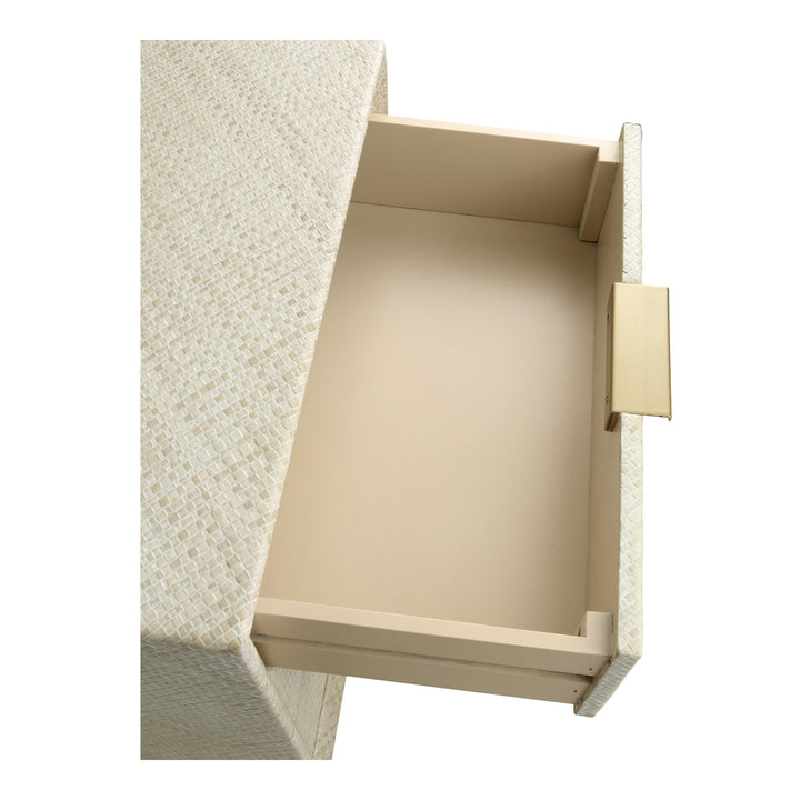 Brinley Nightstand/Side Table 3 Drawers Walnut Legs - Whitewash - view 10